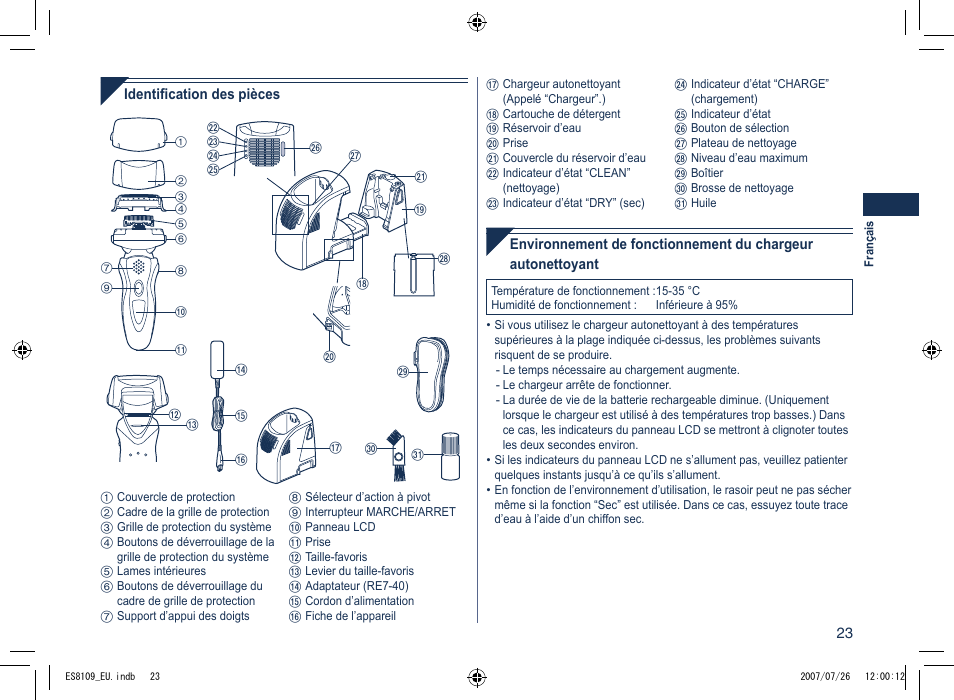 Panasonic ES8109 User Manual | Page 23 / 196