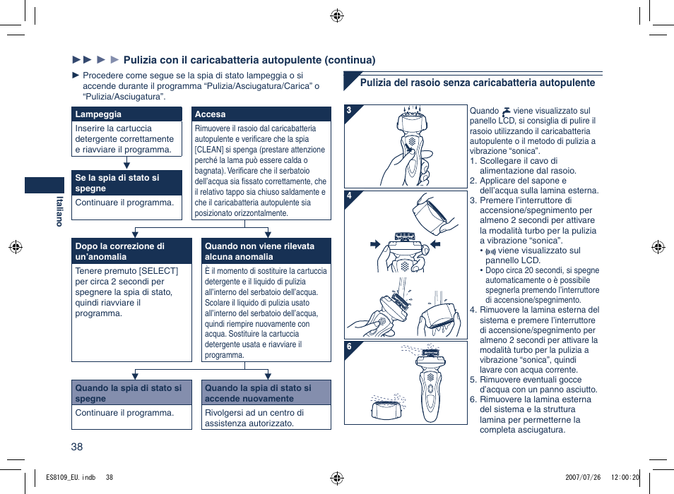 Panasonic ES8109 User Manual | Page 38 / 196