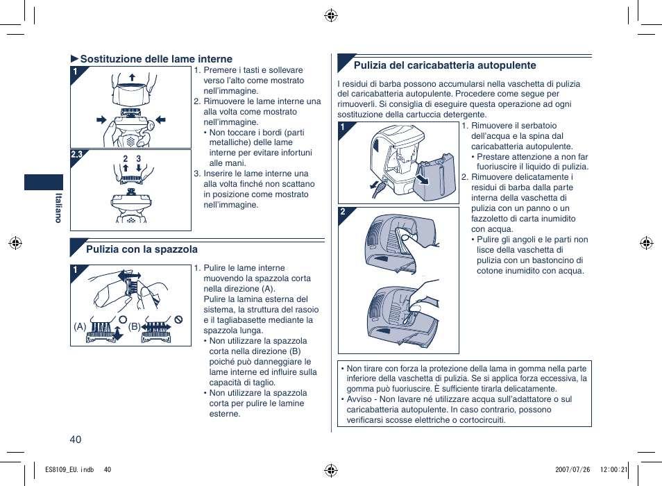 Panasonic ES8109 User Manual | Page 40 / 196