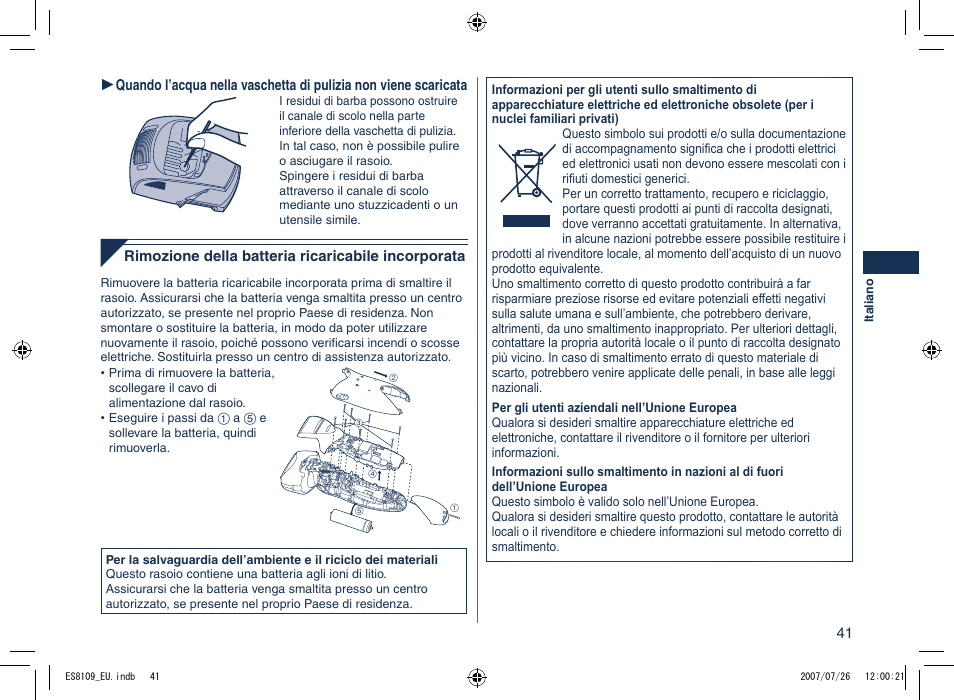 Panasonic ES8109 User Manual | Page 41 / 196