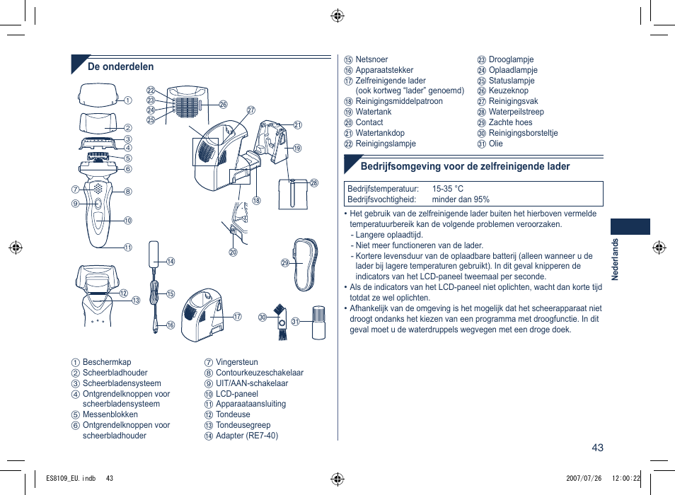 Panasonic ES8109 User Manual | Page 43 / 196