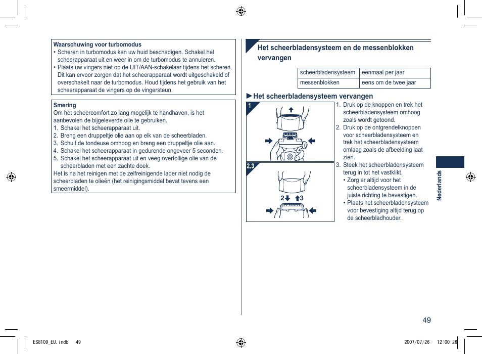 Panasonic ES8109 User Manual | Page 49 / 196
