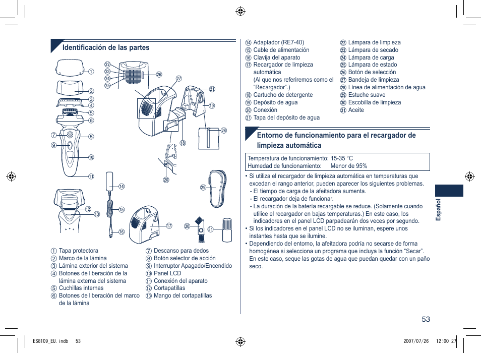 Panasonic ES8109 User Manual | Page 53 / 196