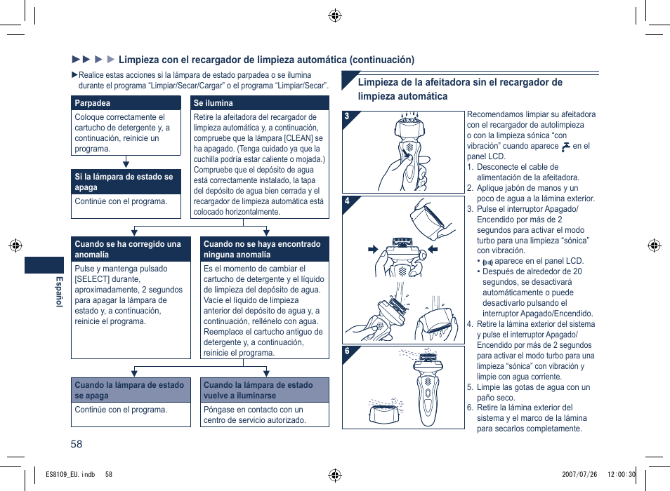 Panasonic ES8109 User Manual | Page 58 / 196