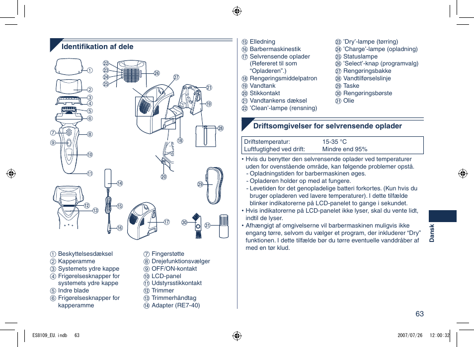 Panasonic ES8109 User Manual | Page 63 / 196