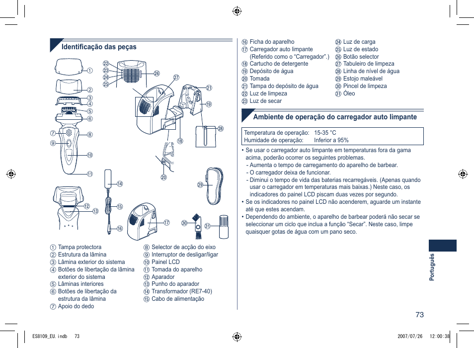 Panasonic ES8109 User Manual | Page 73 / 196
