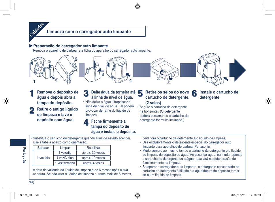 Panasonic ES8109 User Manual | Page 76 / 196