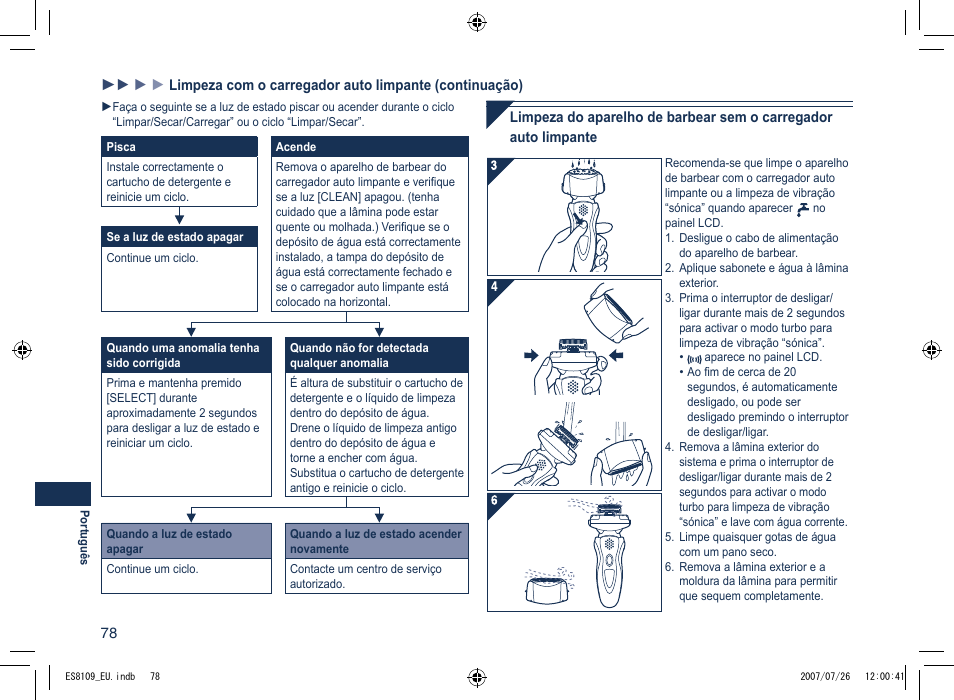 Panasonic ES8109 User Manual | Page 78 / 196