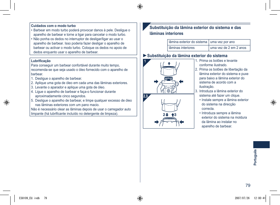 Panasonic ES8109 User Manual | Page 79 / 196