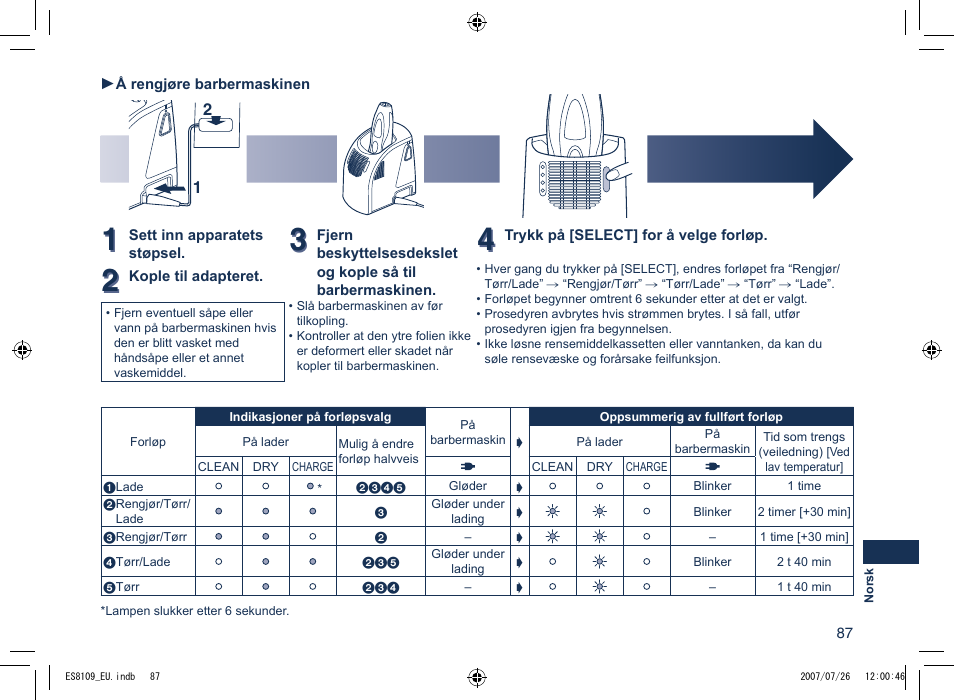 Panasonic ES8109 User Manual | Page 87 / 196
