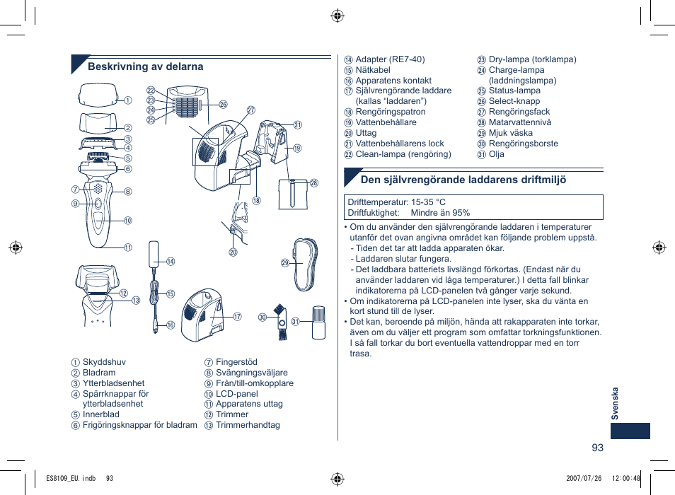 Panasonic ES8109 User Manual | Page 93 / 196