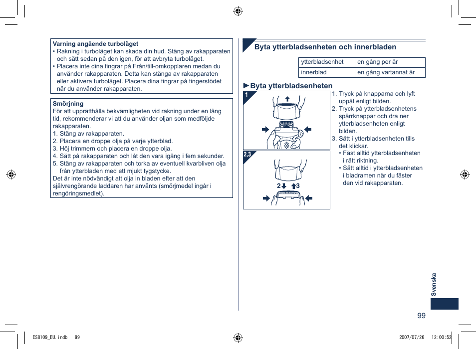 Panasonic ES8109 User Manual | Page 99 / 196