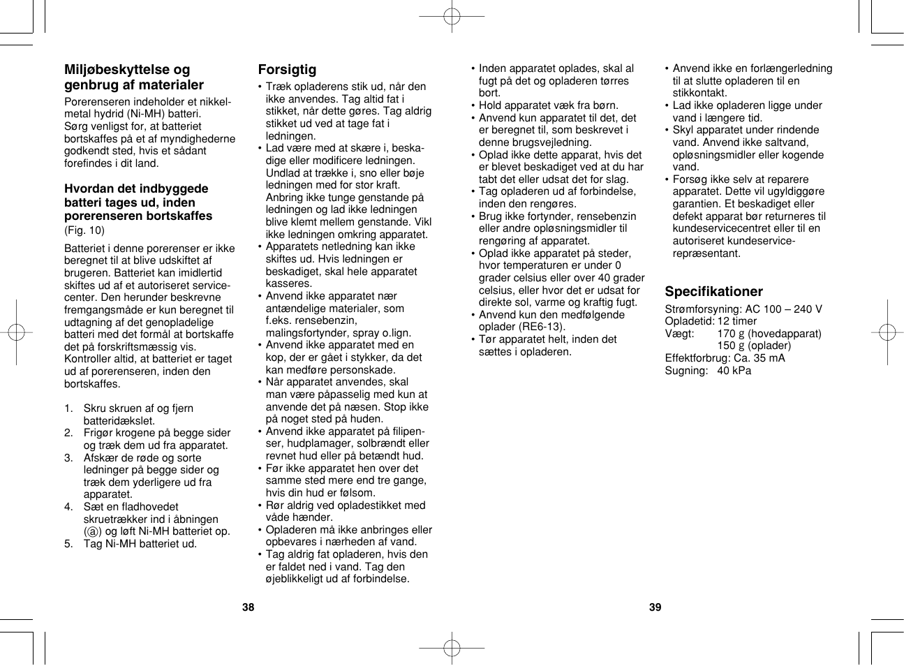 Panasonic EH2511 User Manual | Page 20 / 49