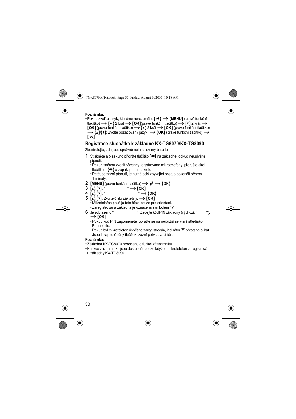 Panasonic KXTGA807FX User Manual | Page 30 / 36