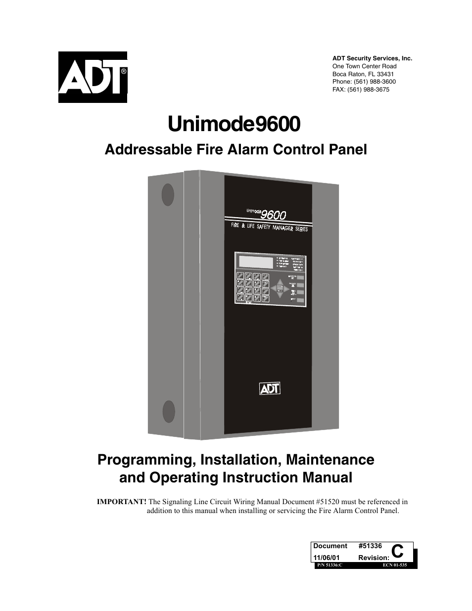 ADT Security Services Unimode 9600 User Manual | 148 pages