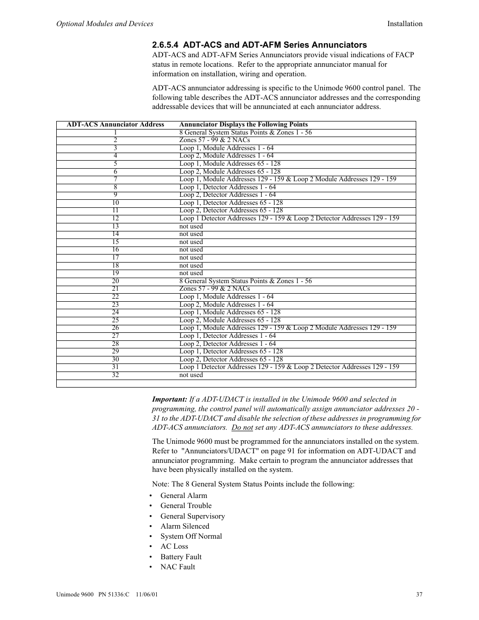 ADT Security Services Unimode 9600 User Manual | Page 37 / 148