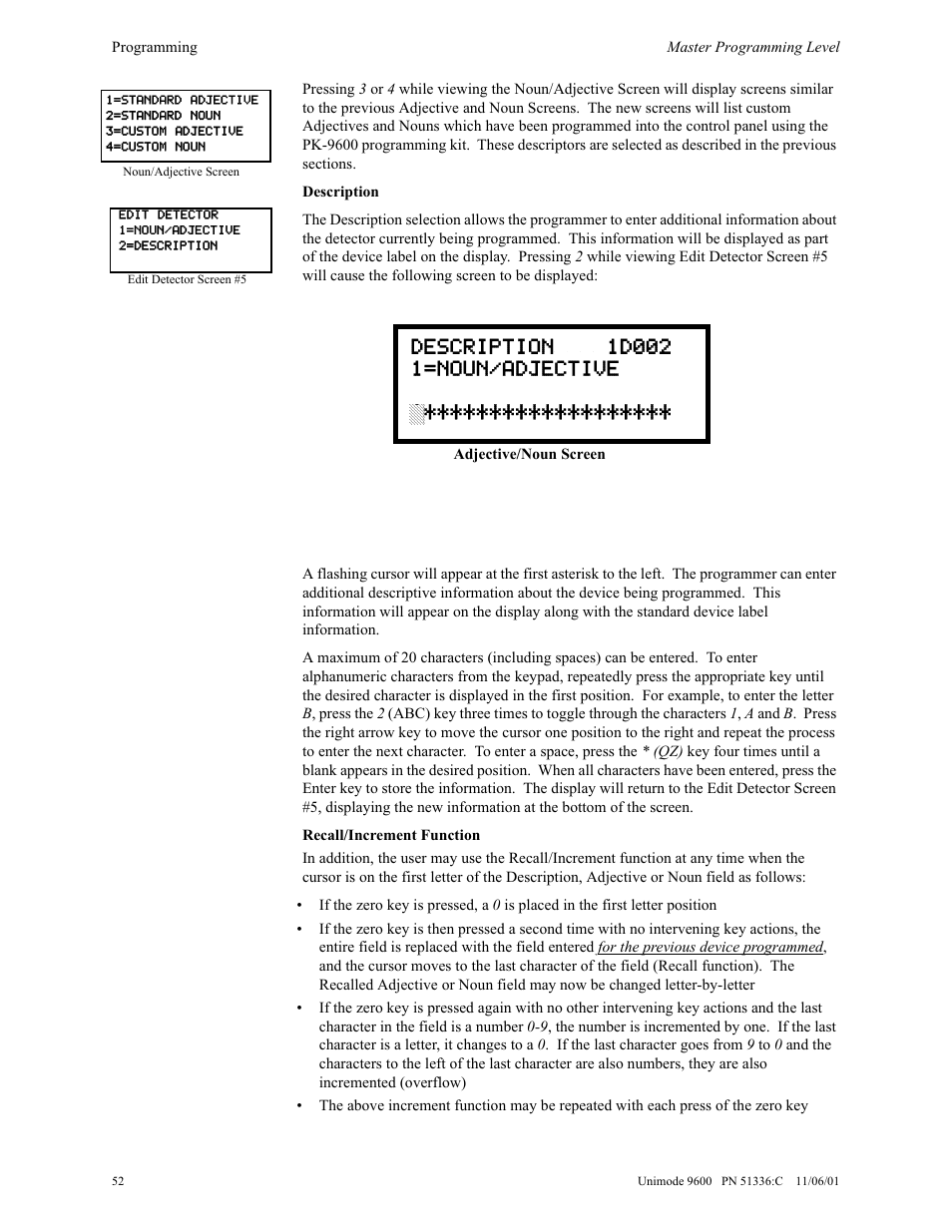 ADT Security Services Unimode 9600 User Manual | Page 52 / 148