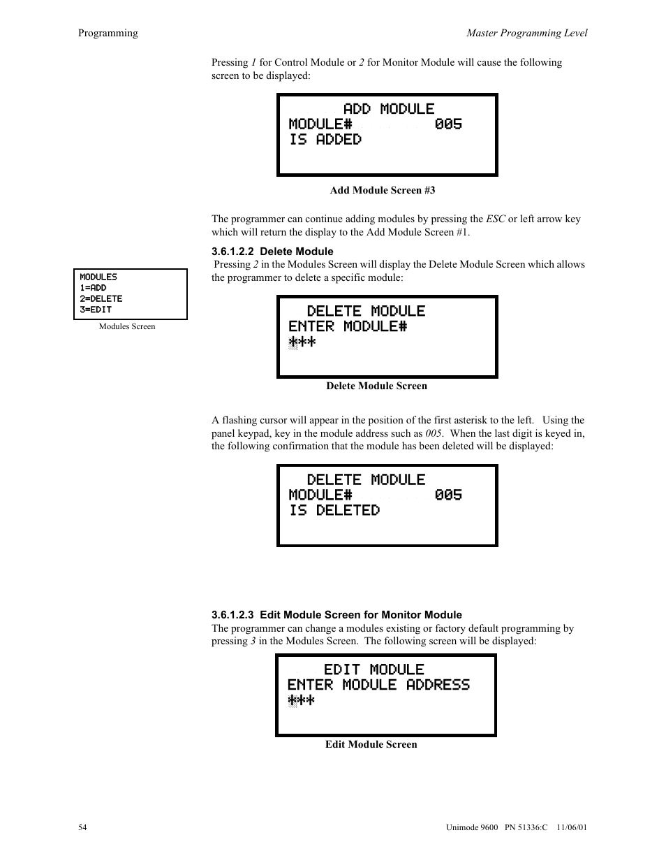 ADT Security Services Unimode 9600 User Manual | Page 54 / 148