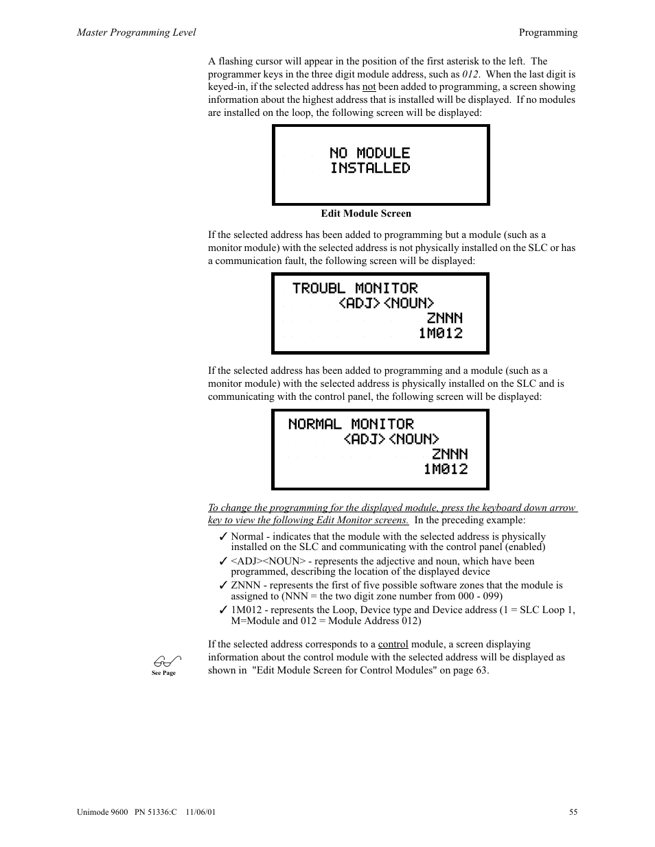 ADT Security Services Unimode 9600 User Manual | Page 55 / 148
