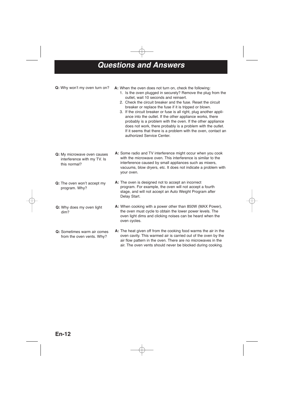 Questions and answers, En-12 | Panasonic NNSD278SEPG User Manual | Page 14 / 212