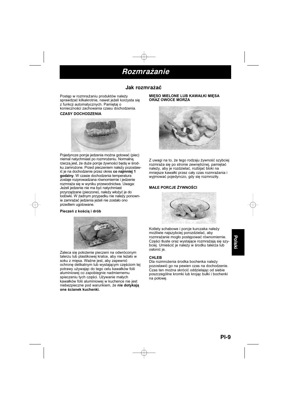 Rozmrażanie, Pl-9 | Panasonic NNSD278SEPG User Manual | Page 165 / 212