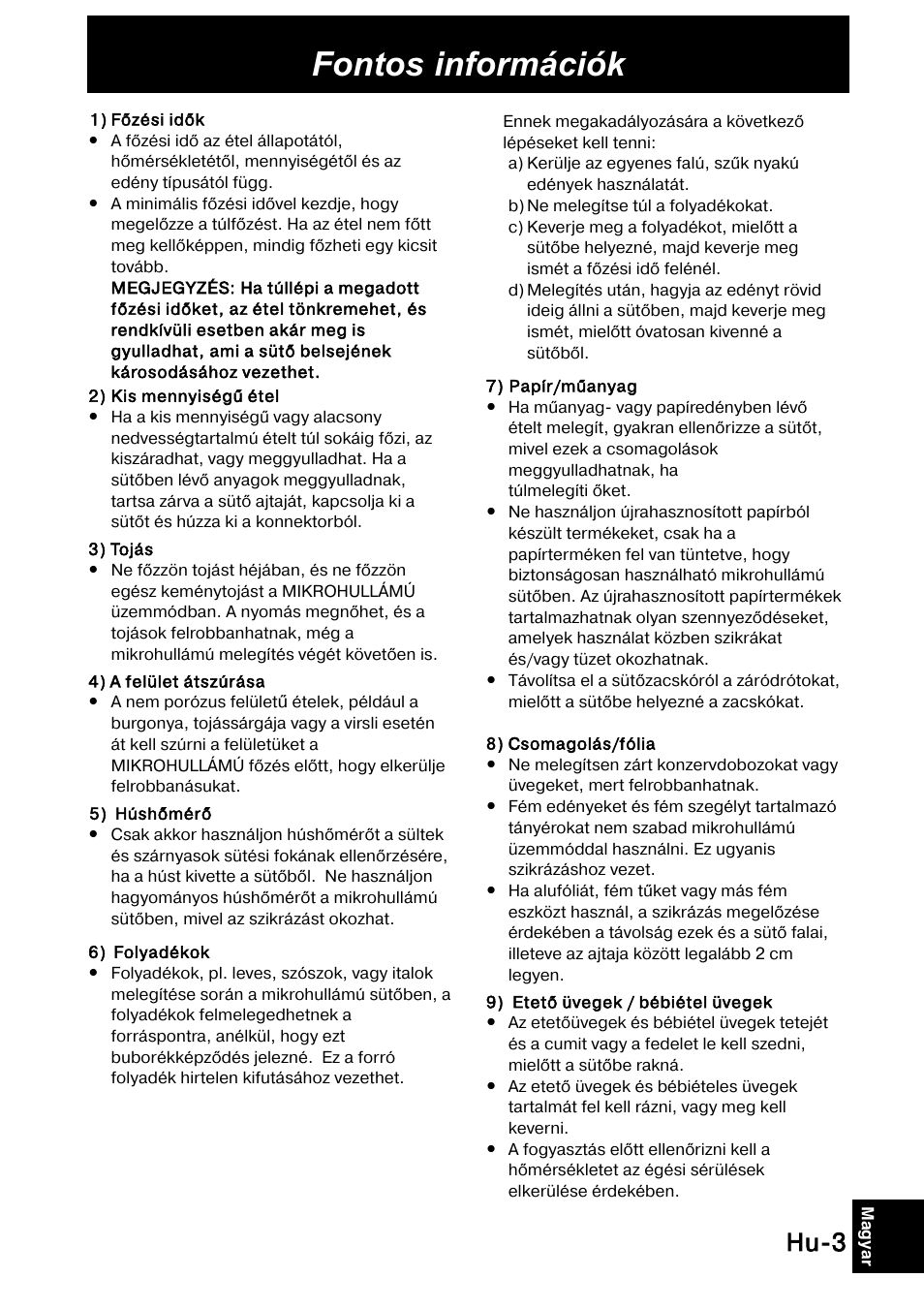 Fontos információk, Hu-3 | Panasonic NNSD278SEPG User Manual | Page 201 / 212
