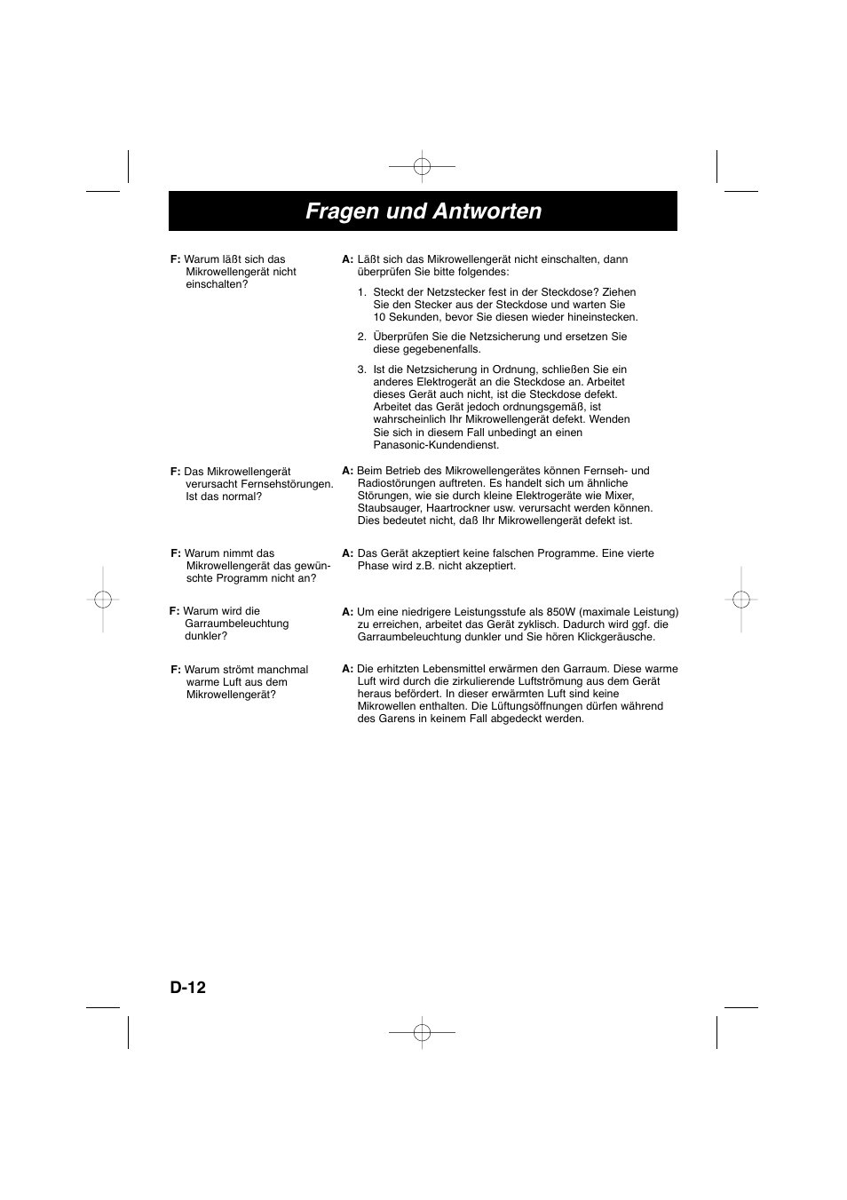Fragen und antworten, D-12 | Panasonic NNSD278SEPG User Manual | Page 28 / 212