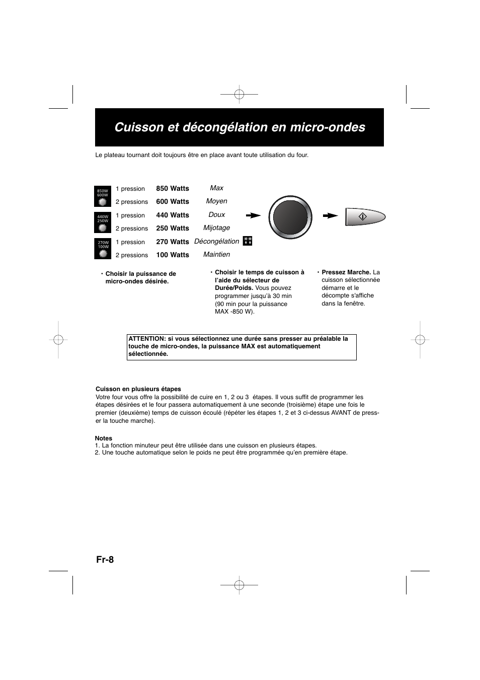 Cuisson et décongélation en micro-ondes, Fr-8 | Panasonic NNSD278SEPG User Manual | Page 52 / 212