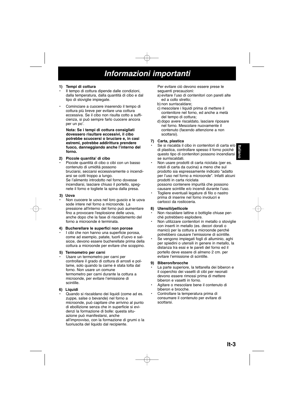 Informazioni importanti, It-3 | Panasonic NNSD278SEPG User Manual | Page 61 / 212