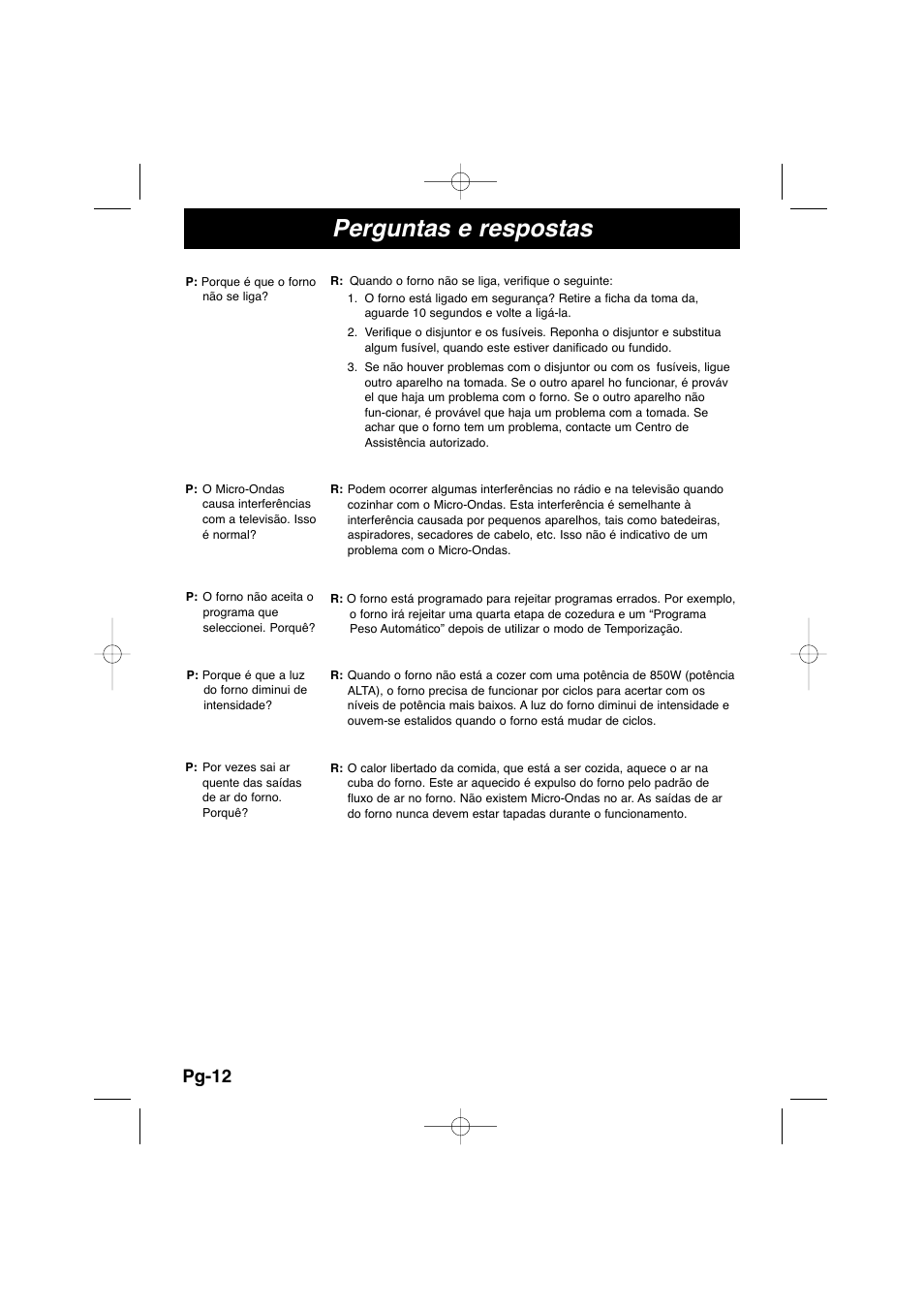 Perguntas e respostas, Pg-12 | Panasonic NNSD278SEPG User Manual | Page 98 / 212