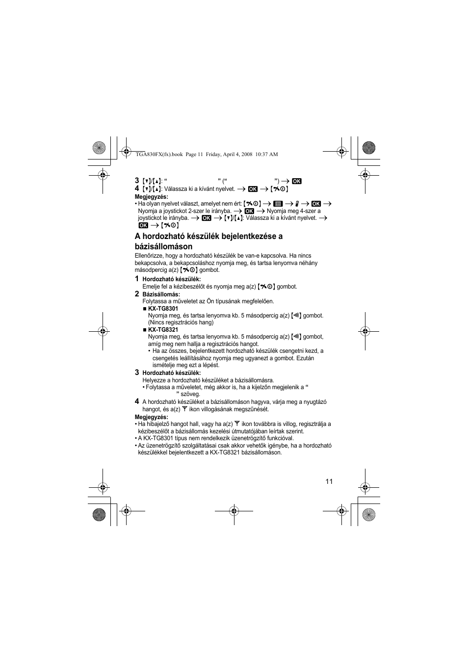 Panasonic KXTGA830FX User Manual | Page 11 / 36