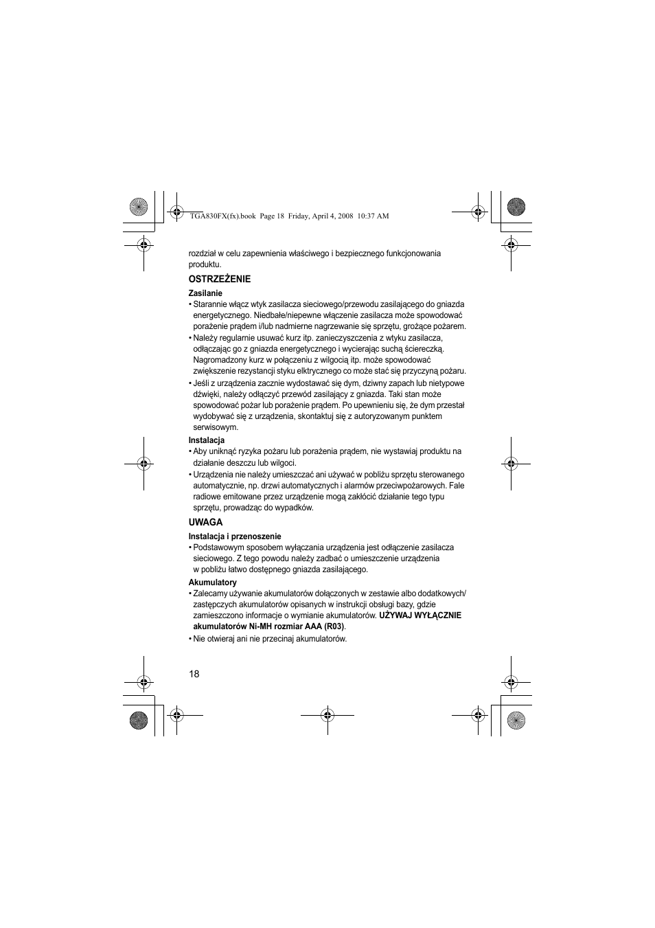 Panasonic KXTGA830FX User Manual | Page 18 / 36