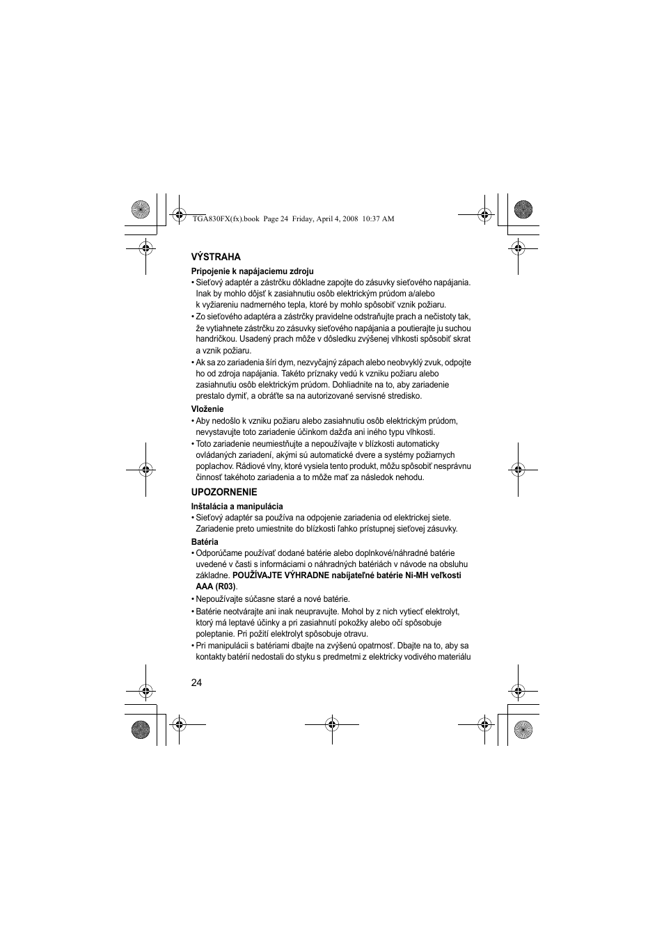 Panasonic KXTGA830FX User Manual | Page 24 / 36