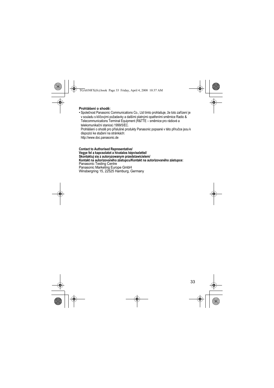 Panasonic KXTGA830FX User Manual | Page 33 / 36