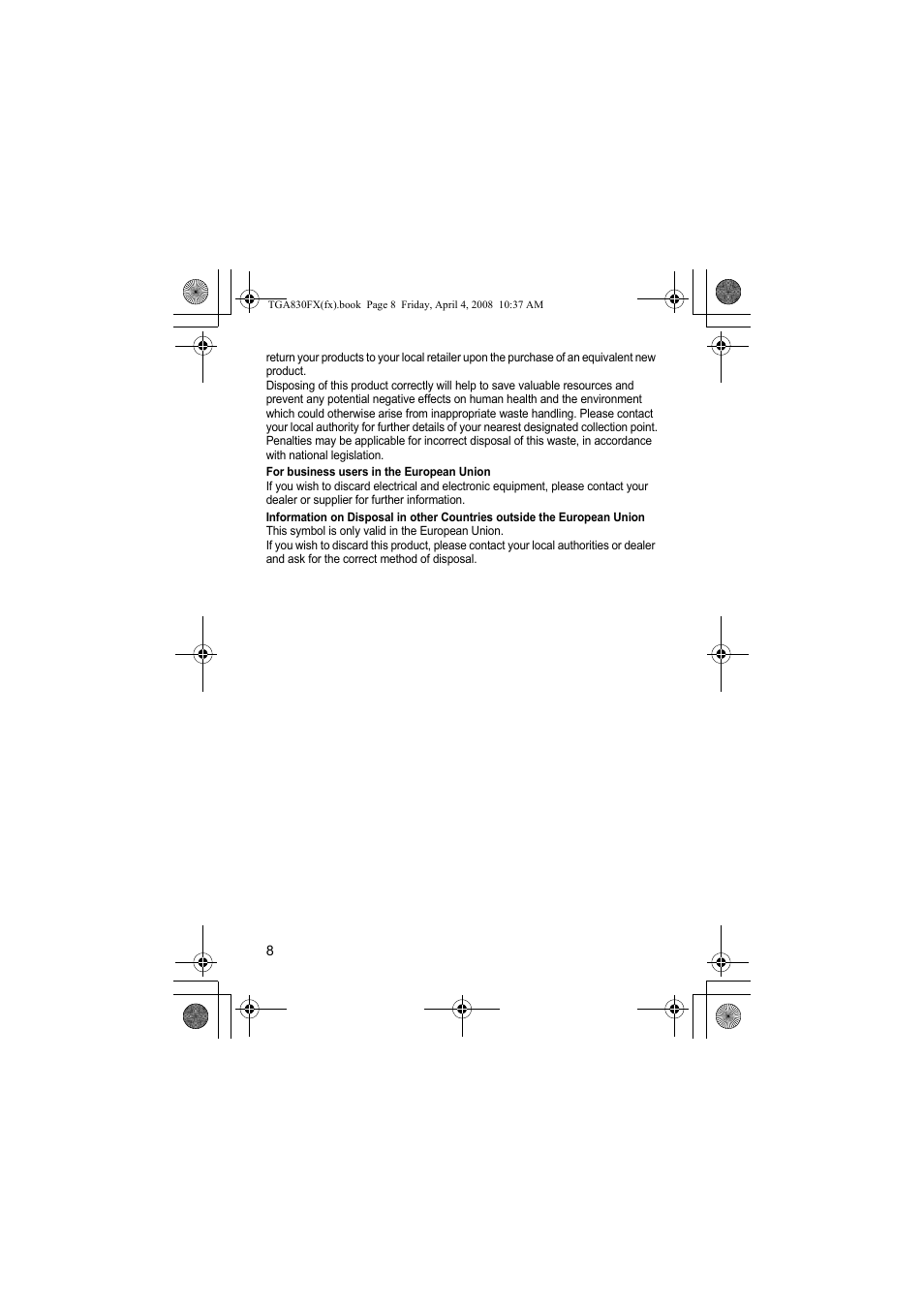 Panasonic KXTGA830FX User Manual | Page 8 / 36