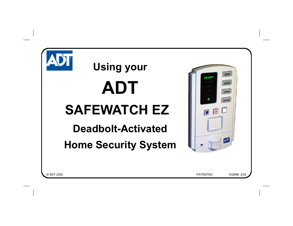 ADT Security Services EZ User Manual | 28 pages