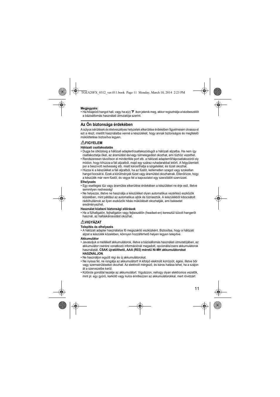 Panasonic KXTGEA20FX User Manual | Page 11 / 76