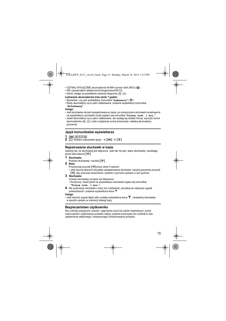 Panasonic KXTGEA20FX User Manual | Page 15 / 76