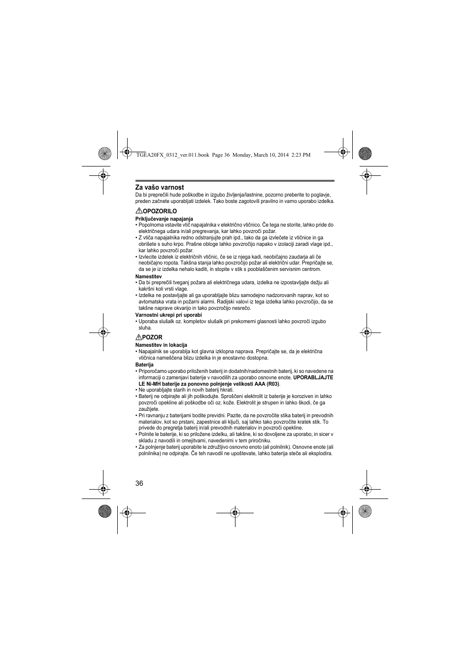 Panasonic KXTGEA20FX User Manual | Page 36 / 76