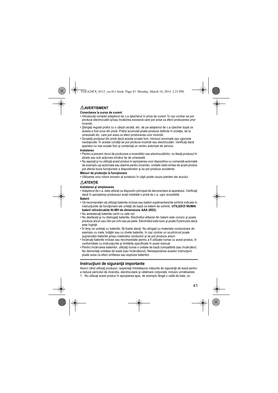 Panasonic KXTGEA20FX User Manual | Page 41 / 76