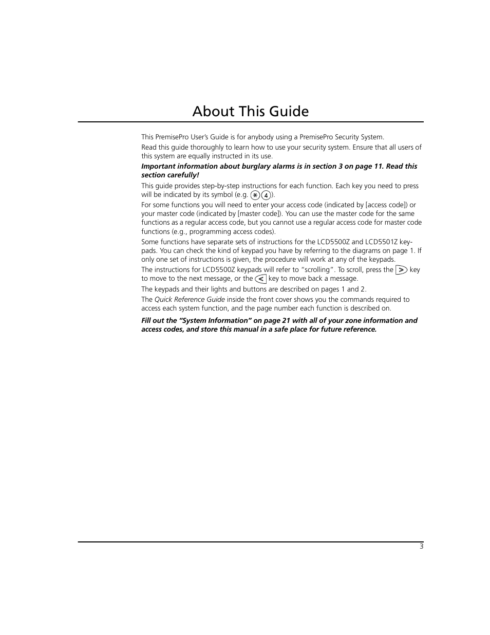 About this guide | ADT Security Services PremisePro none User Manual | Page 7 / 32