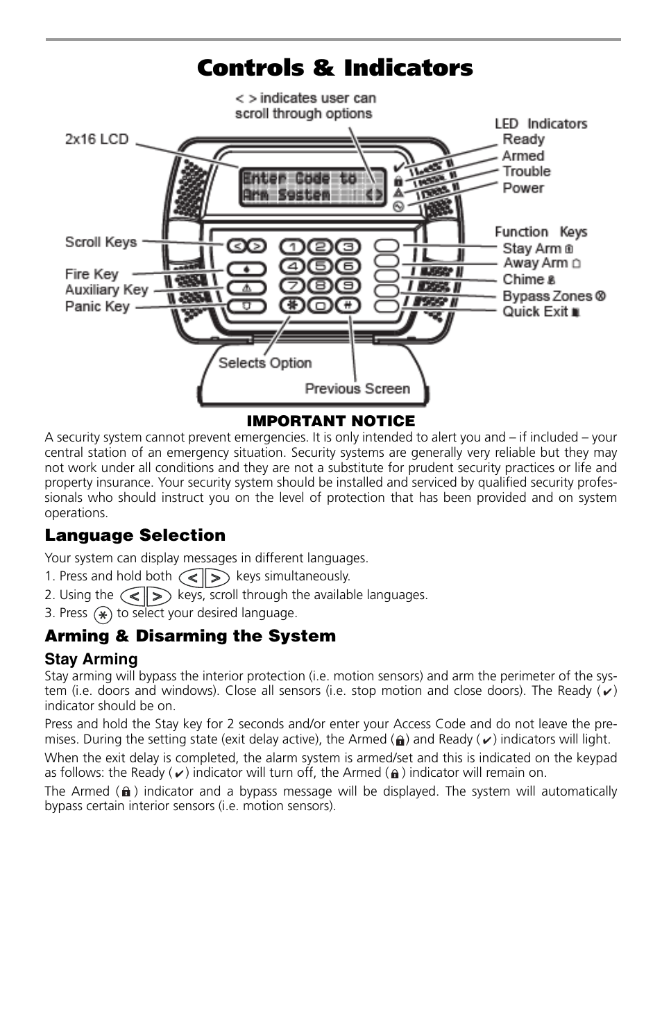 Controls & indicators | ADT Security Services PowerSeries SCW9047-433 User Manual | Page 6 / 20
