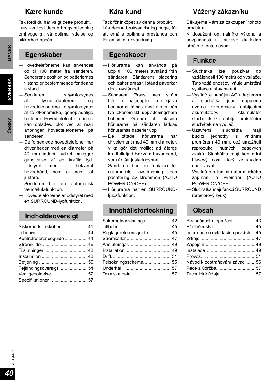 Panasonic RPWF950 User Manual | Page 40 / 96