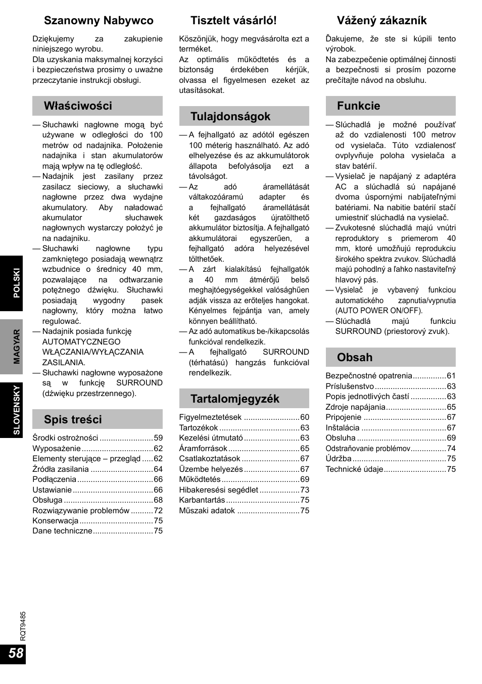 Panasonic RPWF950 User Manual | Page 58 / 96