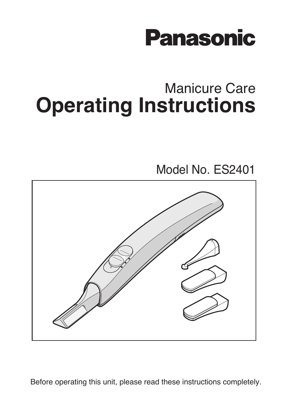 Panasonic ES2401 User Manual | 64 pages