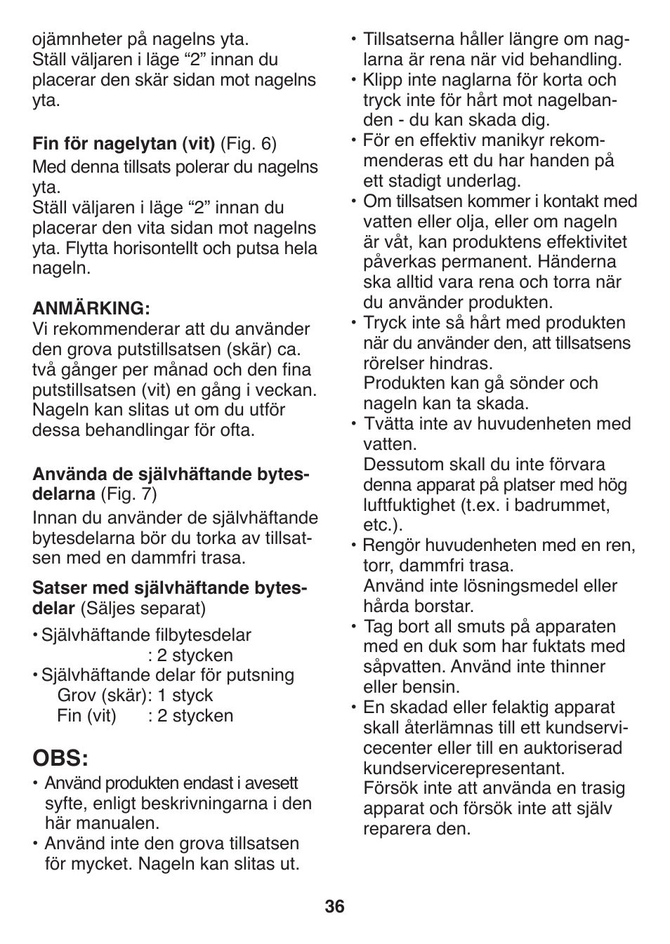 Panasonic ES2401 User Manual | Page 36 / 64