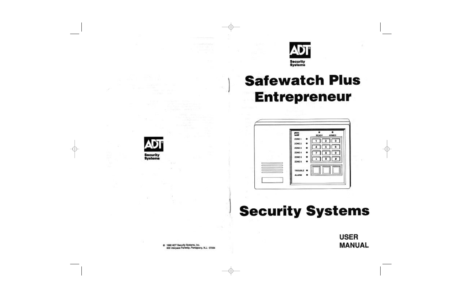 ADT Security Services Safewatch Plus Enterpreneur Security Systems User Manual | 28 pages