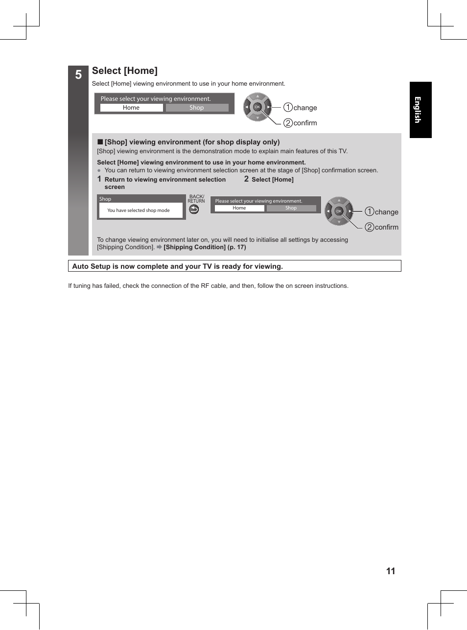 Select [home | Panasonic TX32A400E User Manual | Page 11 / 302