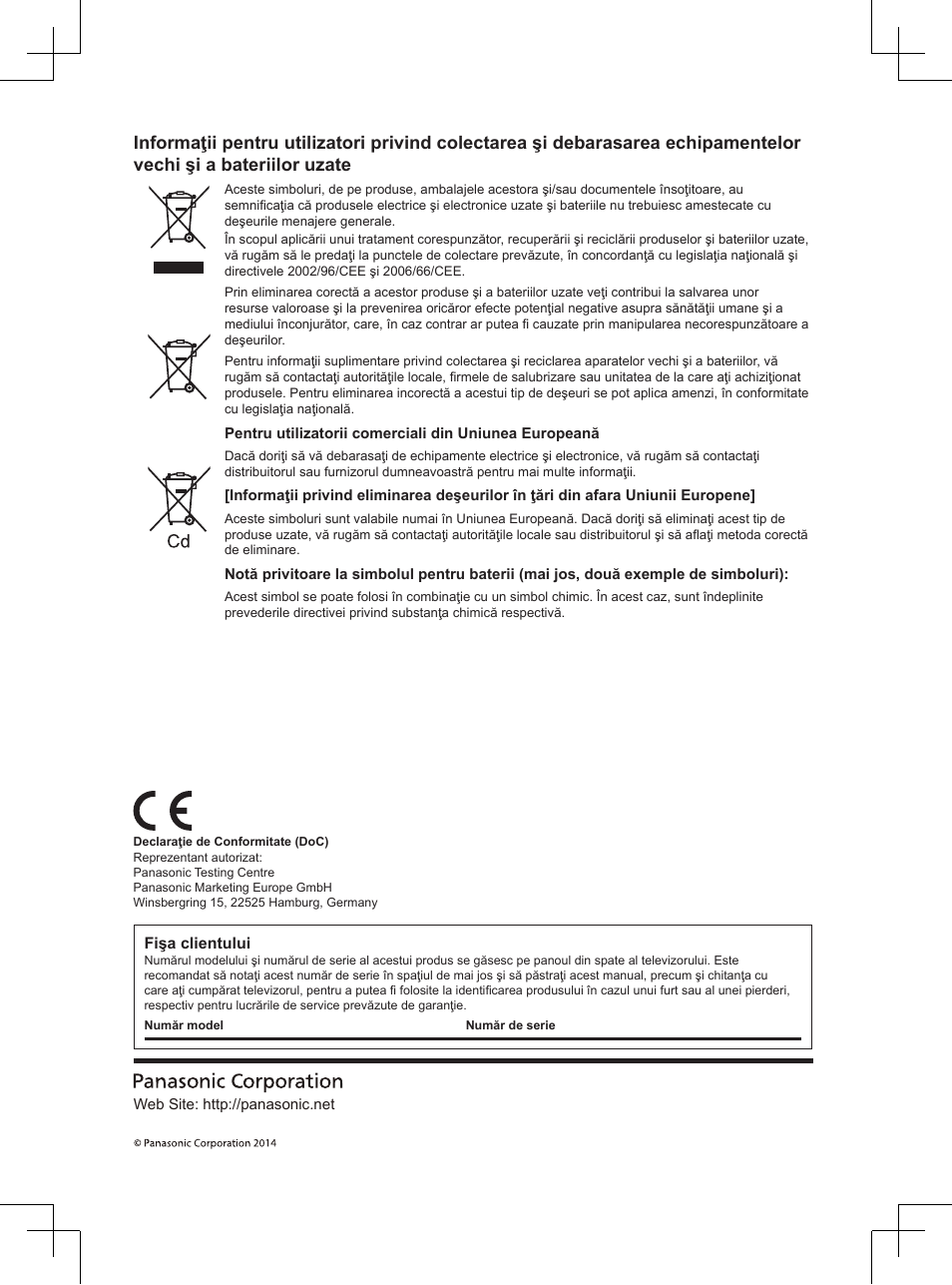 Panasonic TX32A400E User Manual | Page 262 / 302