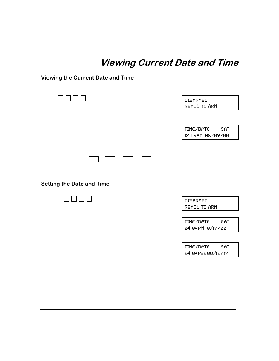 9lhzlqj&xuuhqw'dwhdqg7lph | ADT Security Services 3000 User Manual | Page 21 / 56